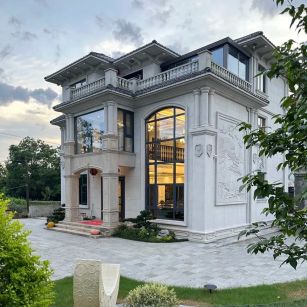 铜陵 白麻花岗岩私人别墅干挂石材豪华定制