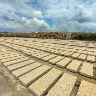 铜陵 黄金麻荔枝面花岗岩石材地铺石防护中