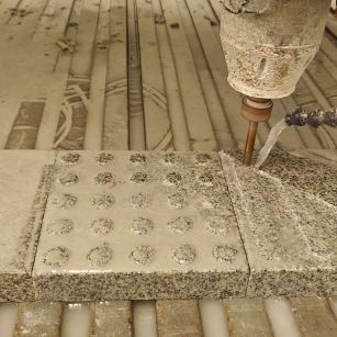 铜陵 芝麻白花岗岩石材盲人石、盲道石、盲点石