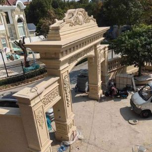 铜陵 黄金麻荔枝面花岗岩别墅门楼