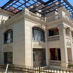 铜陵 黄金麻花岗岩荔枝面别墅外墙干挂