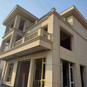 铜陵 黄金麻花岗岩石材荔枝面外墙干挂效果展示