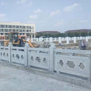 铜陵 白麻花岗岩荔枝面河道栏杆