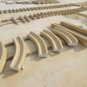 铜陵 黄金麻花岗岩别墅线条