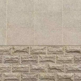 铜陵 黄金麻自然面蘑菇石配荔枝面干挂