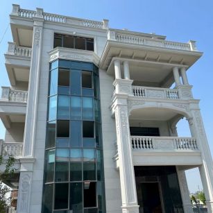 铜陵 白麻花岗岩别墅外墙干挂效果展示