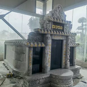 铜陵 芝麻白墓碑效果展示图