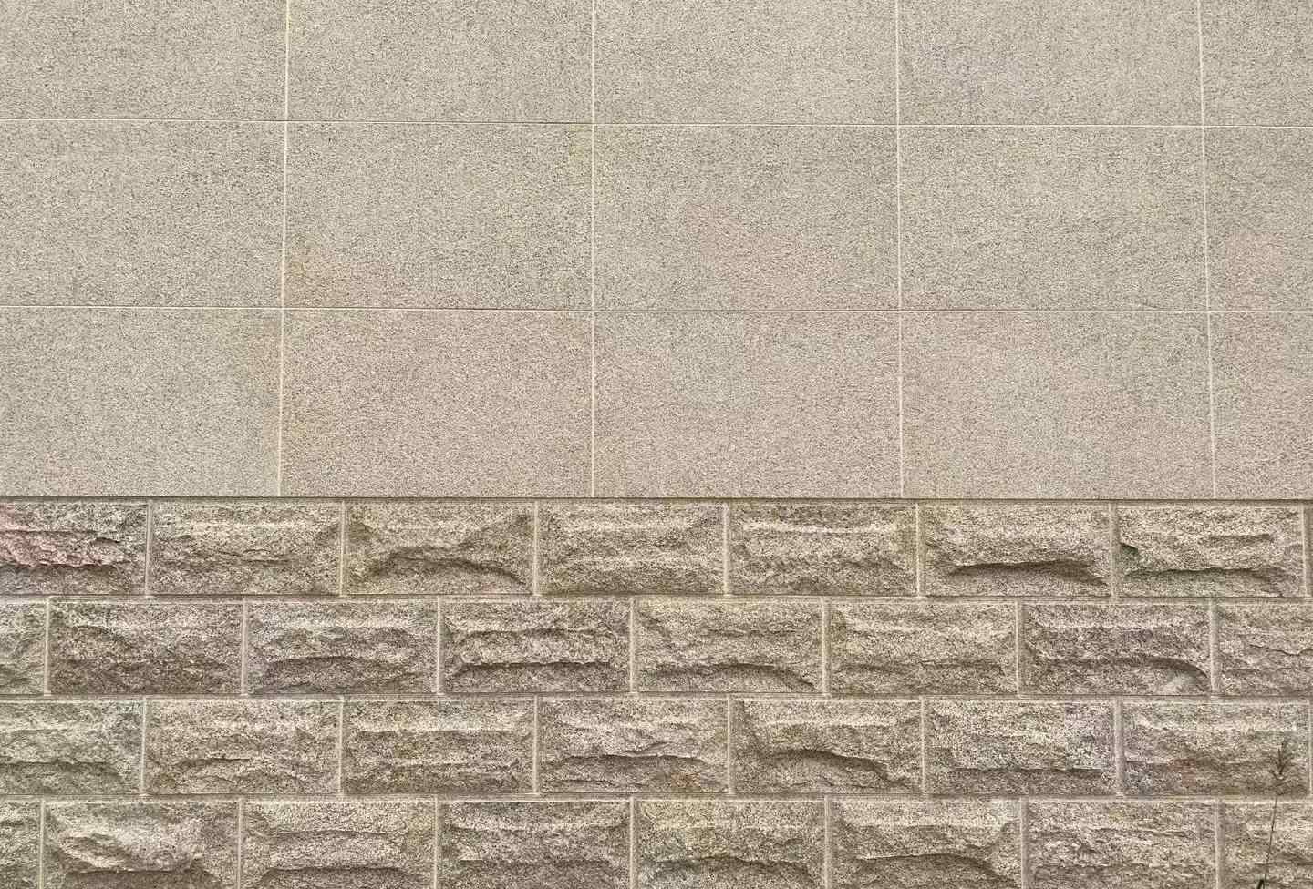 铜陵 黄金麻自然面蘑菇石配荔枝面干挂