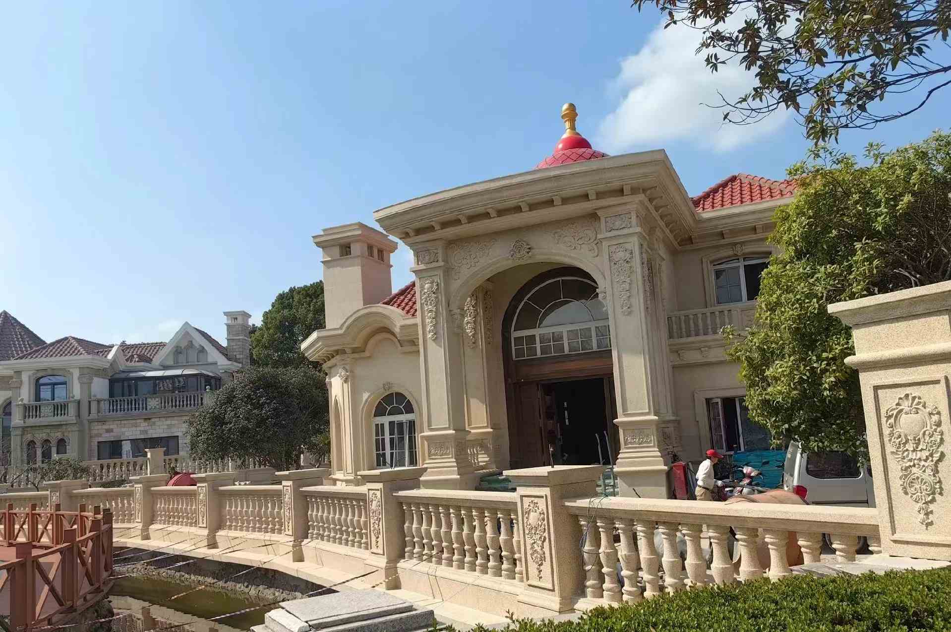 铜陵 黄金麻花岗岩欧式别墅