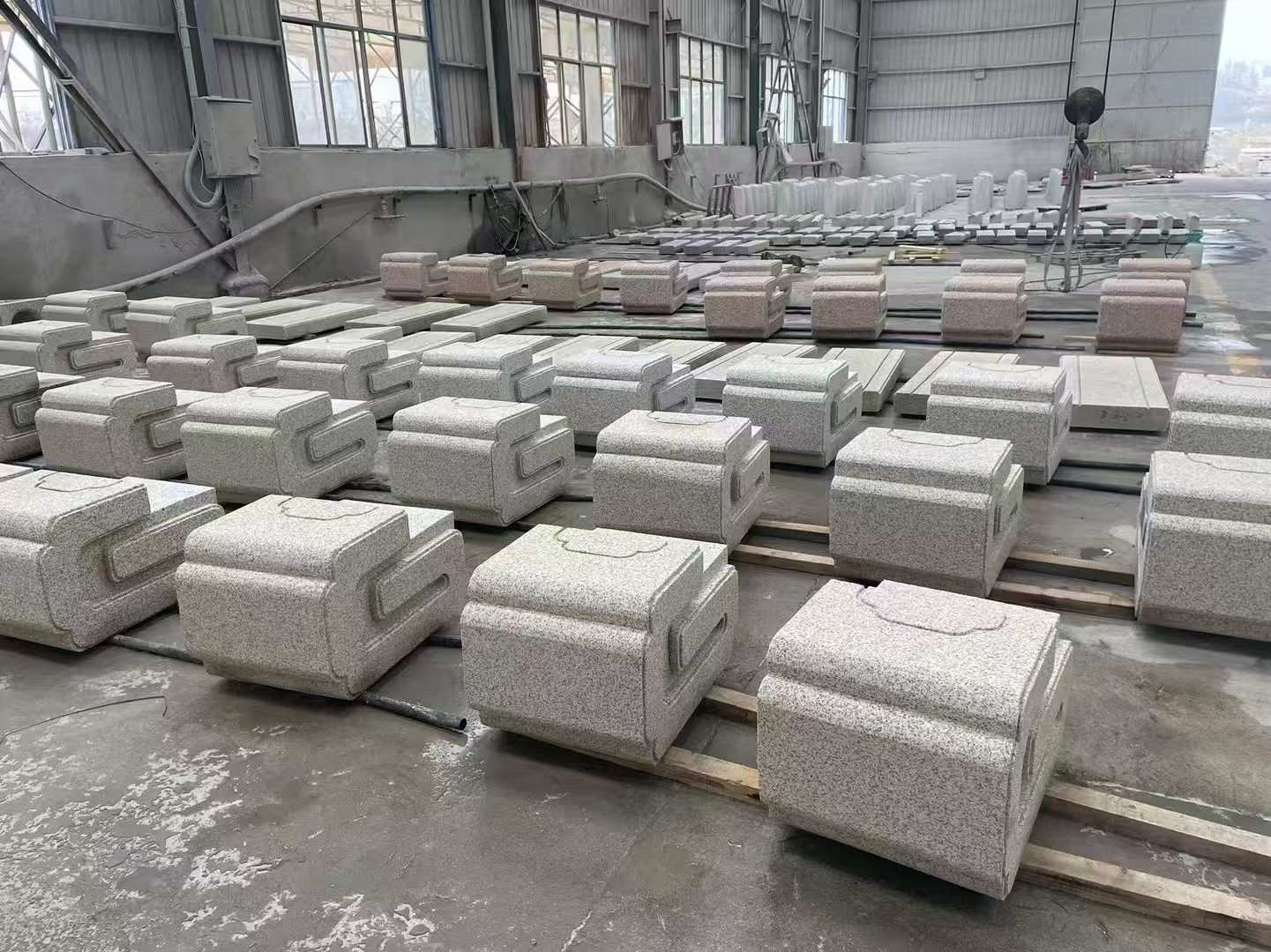 铜陵 白麻花岗岩异形加工-石凳，坐凳