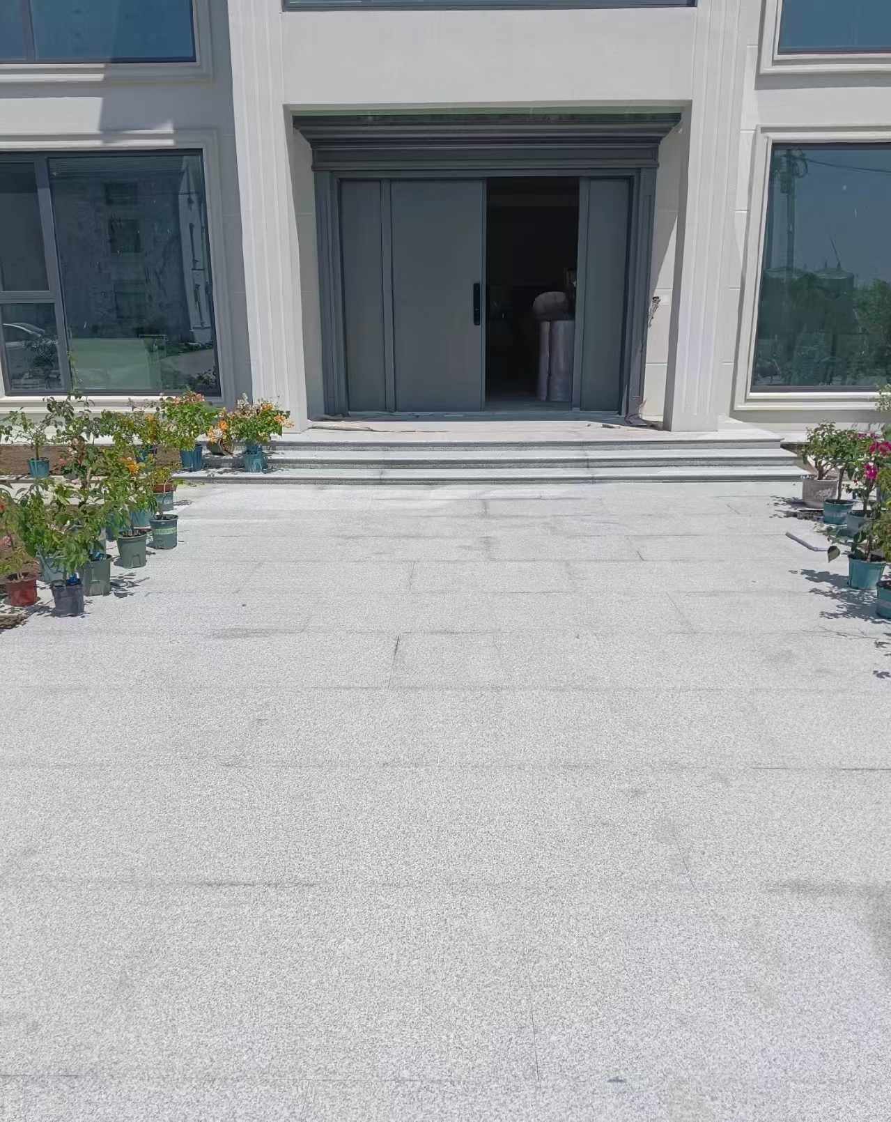 铜陵 芝麻白花岗岩地铺石地面铺装