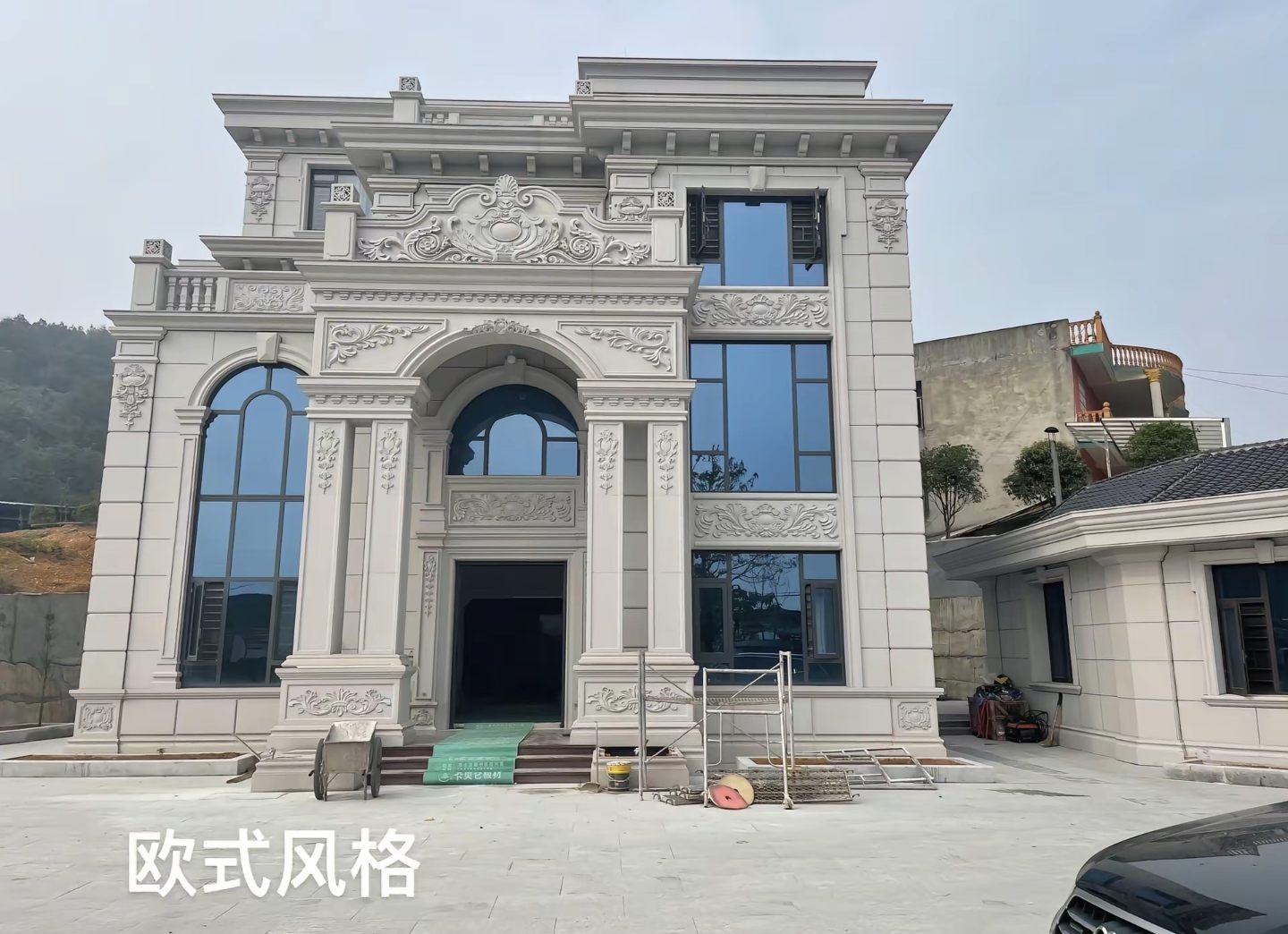 铜陵 白麻花岗岩别墅外墙干挂