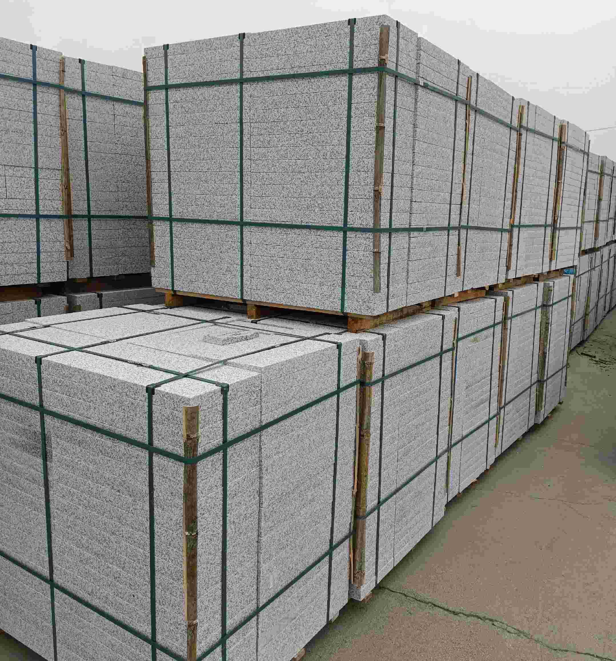 铜陵 白麻花岗岩石材荔枝面地铺石（300*600*50）