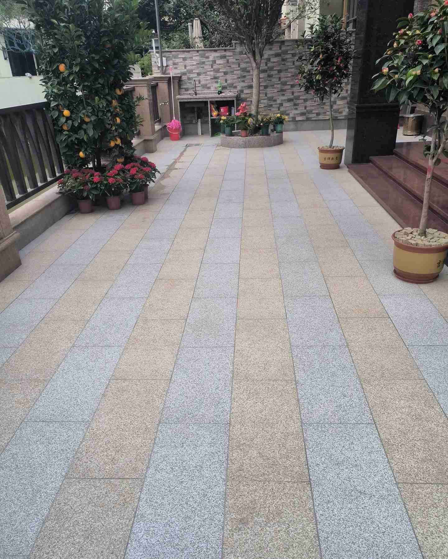 铜陵 黄金麻白麻荔枝面庭院铺装展示