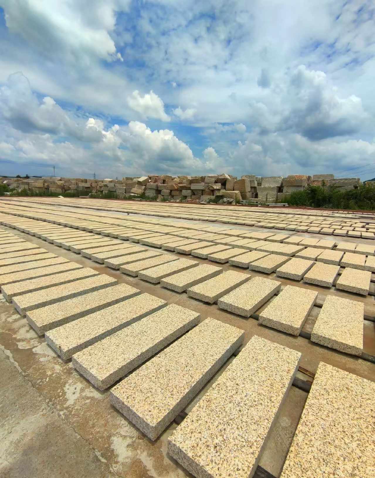 铜陵 黄金麻荔枝面花岗岩石材地铺石防护中