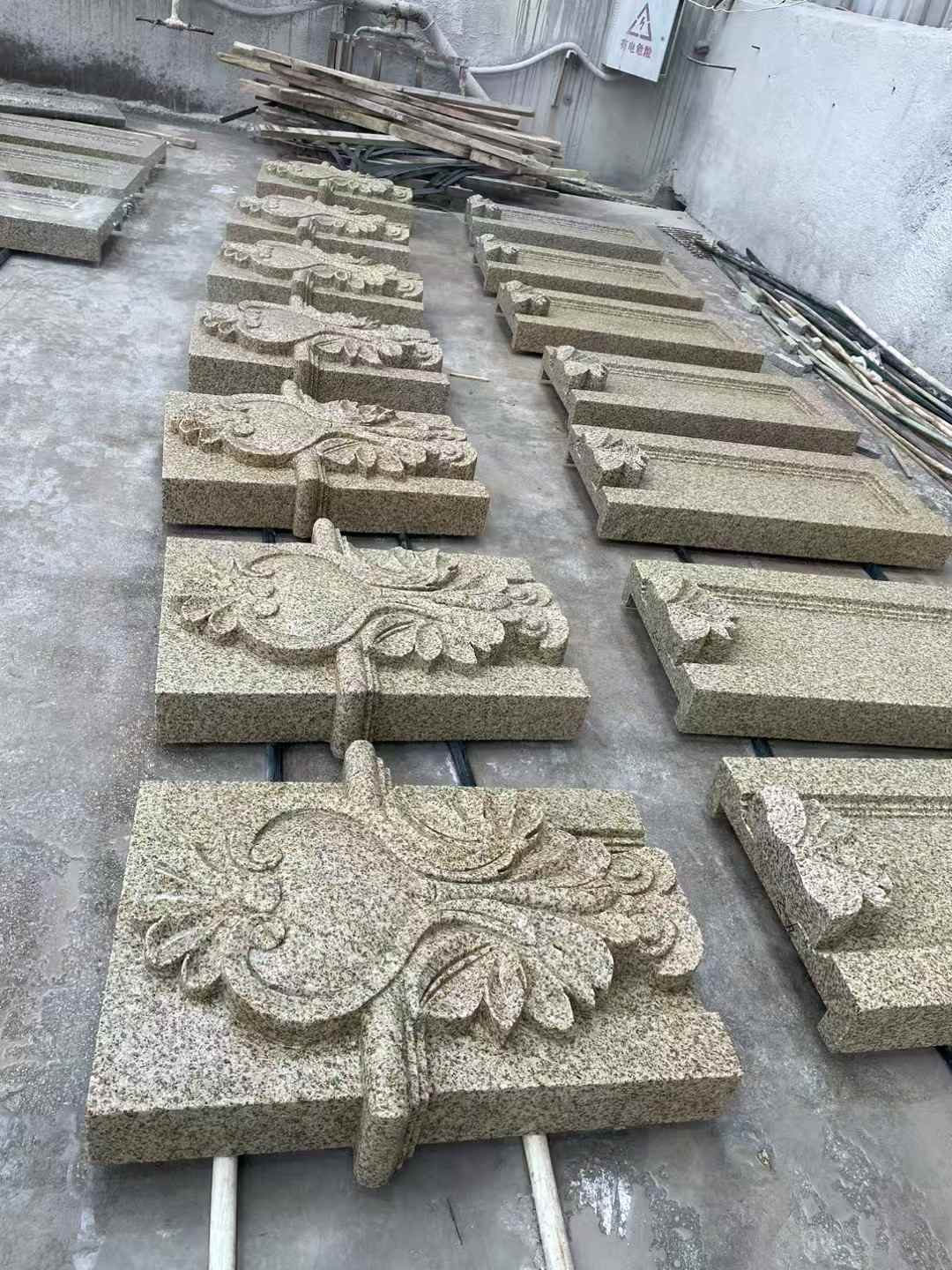 铜陵 黄金麻花岗岩别墅外墙雕刻板