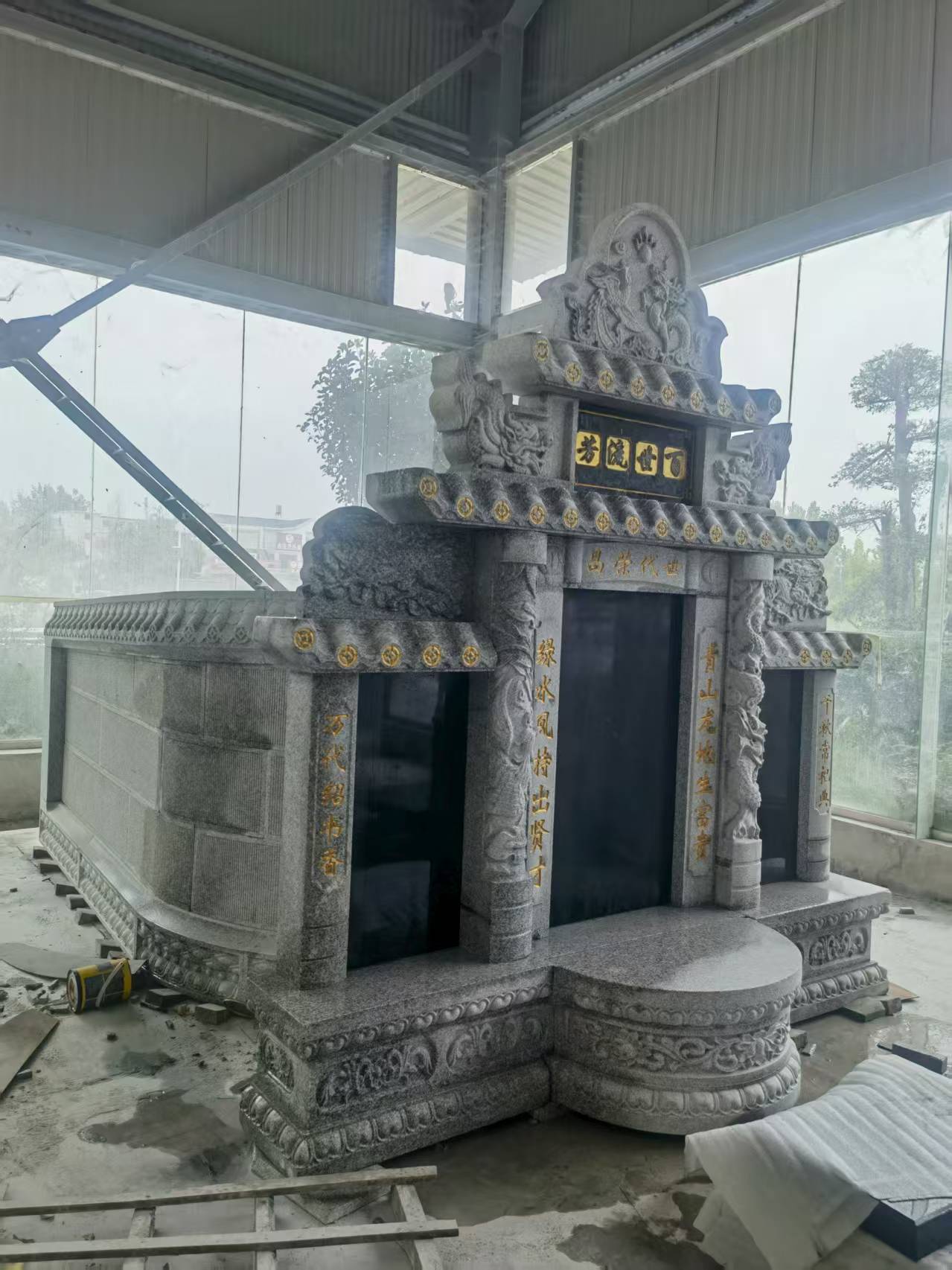 铜陵 芝麻白墓碑效果展示图